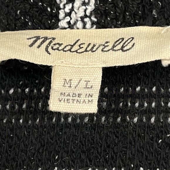 Madewell Striped Open Front Cardigan Oversized School Grandma Comfy Slouchy M/L - Picture 7 of 8